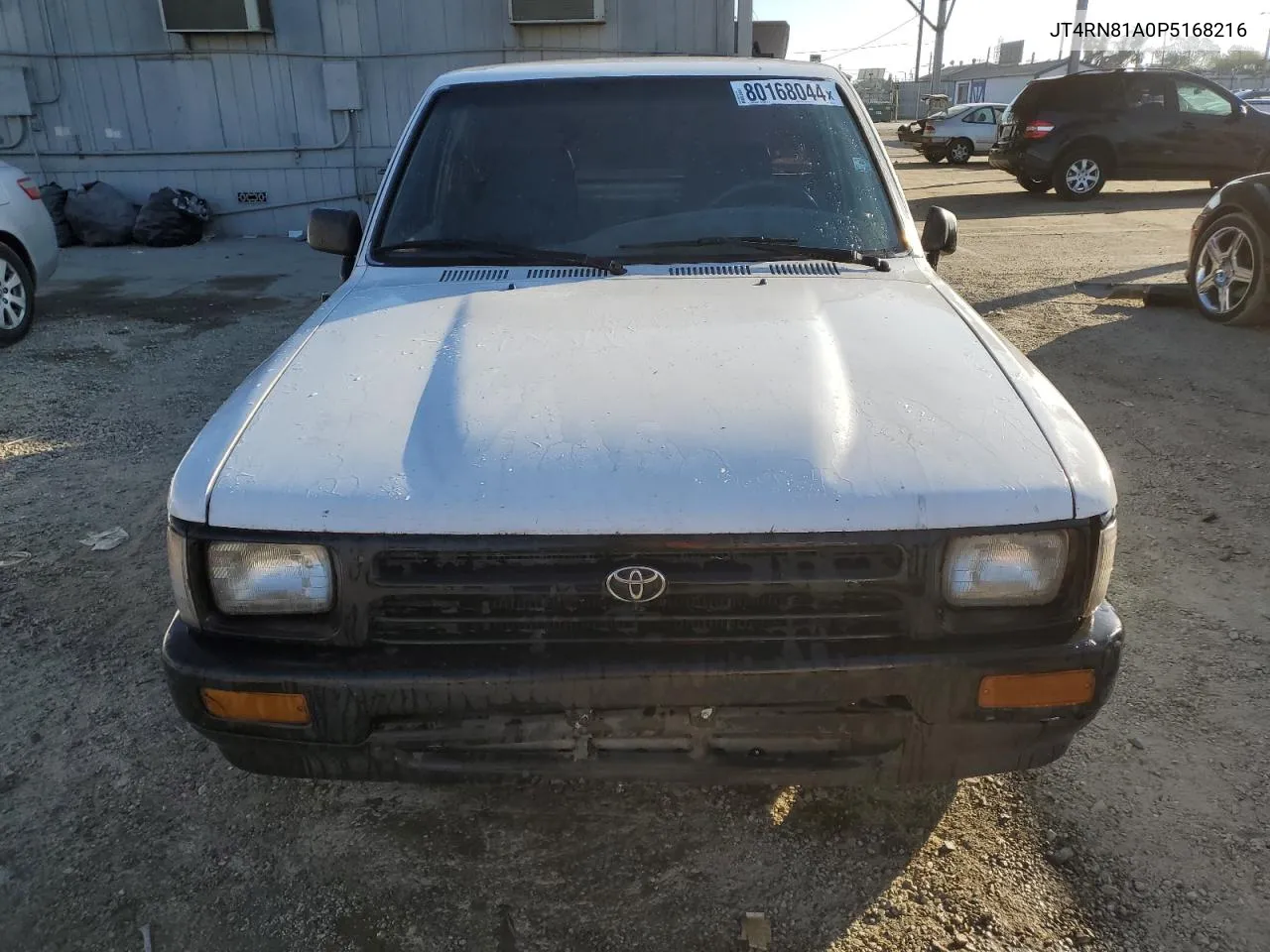 1993 Toyota Pickup 1/2 Ton Short Wheelbase VIN: JT4RN81A0P5168216 Lot: 80168044