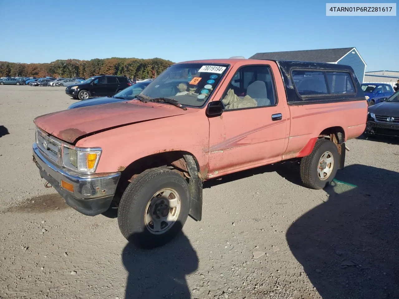 1994 Toyota Pickup 1/2 Ton Short Wheelbase Dx VIN: 4TARN01P6RZ281617 Lot: 78019194