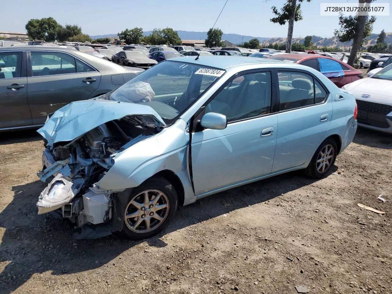 2002 Toyota Prius VIN: JT2BK12U720051077 Lot: 62887824