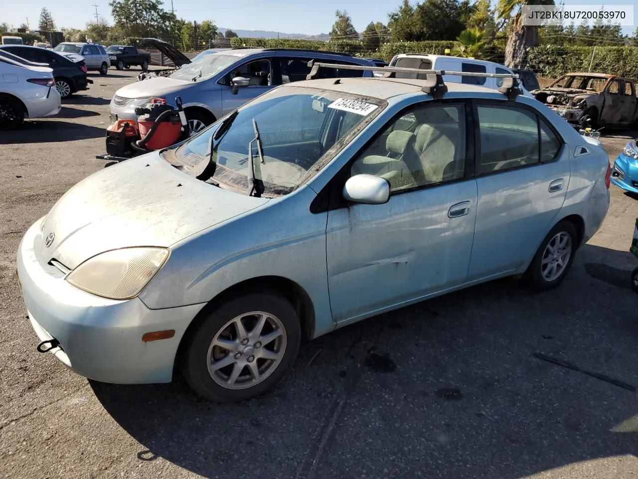 2002 Toyota Prius VIN: JT2BK18U720053970 Lot: 73439294