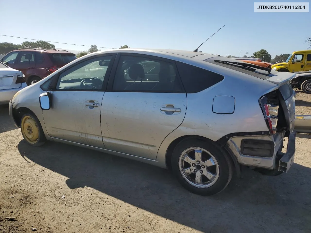 2004 Toyota Prius VIN: JTDKB20U740116304 Lot: 61345234