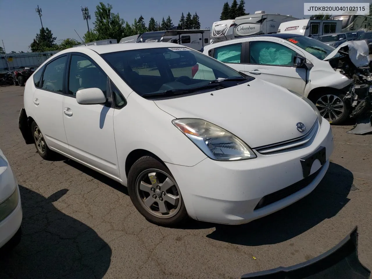 2004 Toyota Prius VIN: JTDKB20U040102115 Lot: 65687334