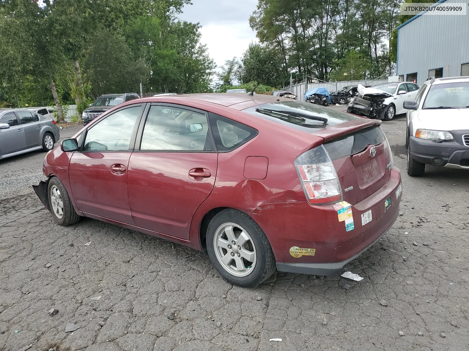 2004 Toyota Prius VIN: JTDKB20U740059909 Lot: 67421844