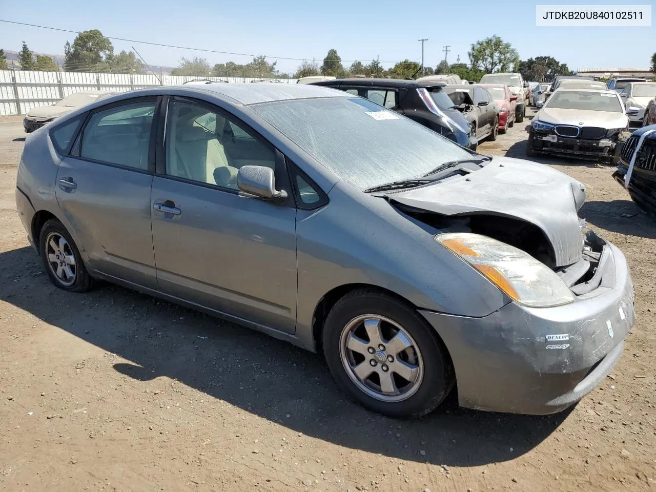 2004 Toyota Prius VIN: JTDKB20U840102511 Lot: 69433514