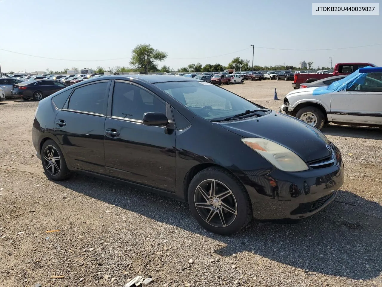 2004 Toyota Prius VIN: JTDKB20U440039827 Lot: 70015094