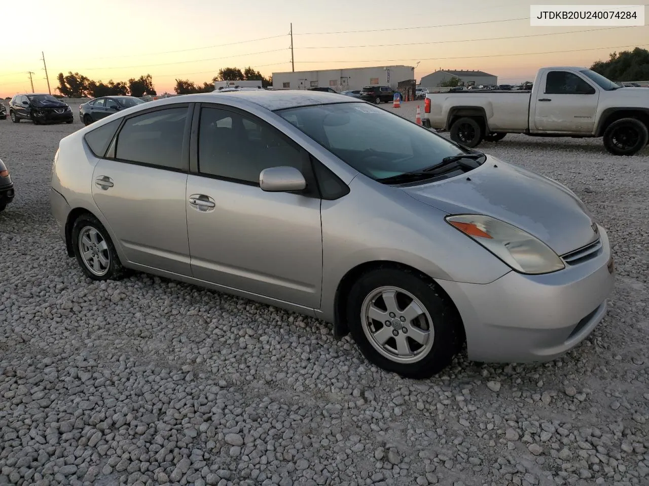 2004 Toyota Prius VIN: JTDKB20U240074284 Lot: 70712204