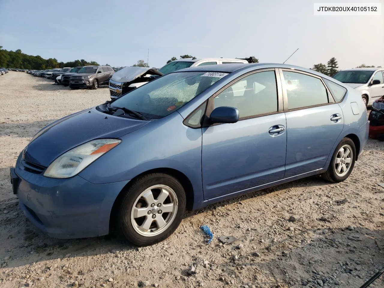 2004 Toyota Prius VIN: JTDKB20UX40105152 Lot: 71003114