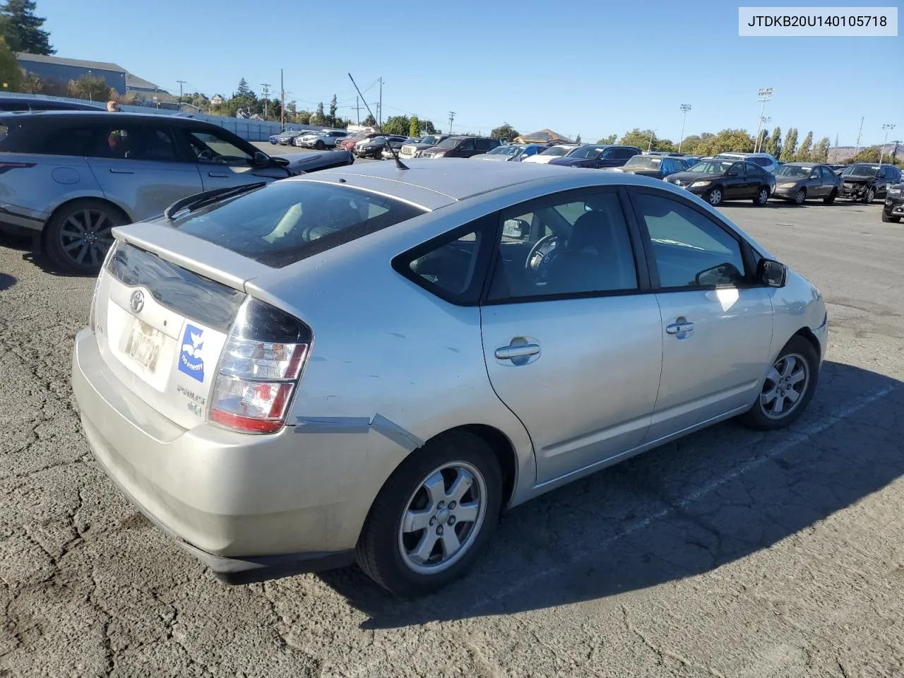 2004 Toyota Prius VIN: JTDKB20U140105718 Lot: 71114394