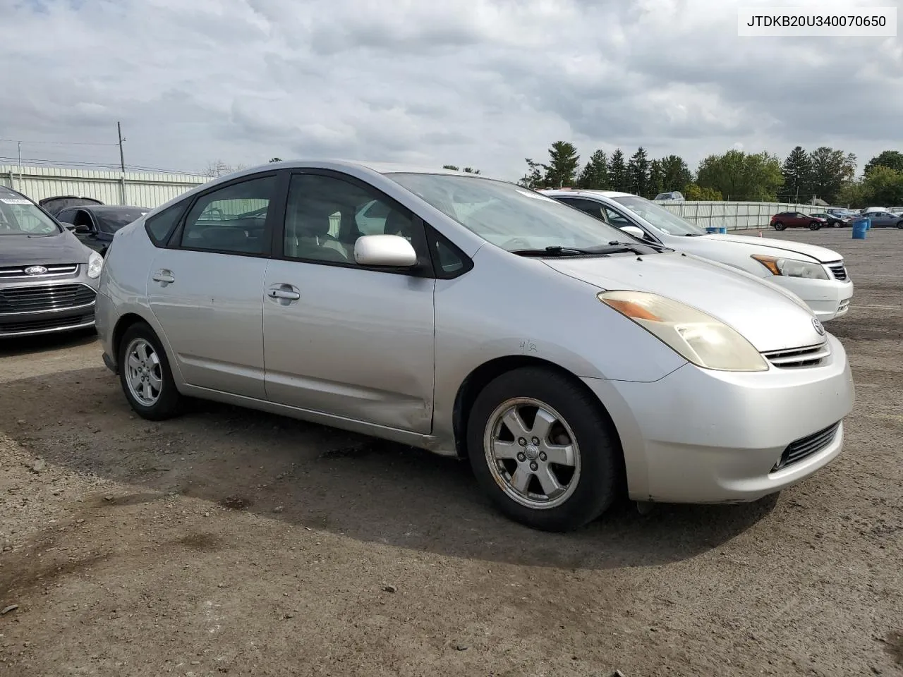 2004 Toyota Prius VIN: JTDKB20U340070650 Lot: 71339494