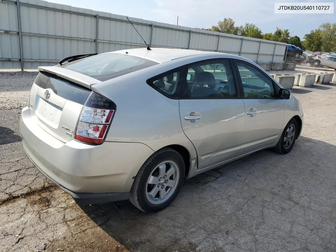 2004 Toyota Prius VIN: JTDKB20U540110727 Lot: 72143034