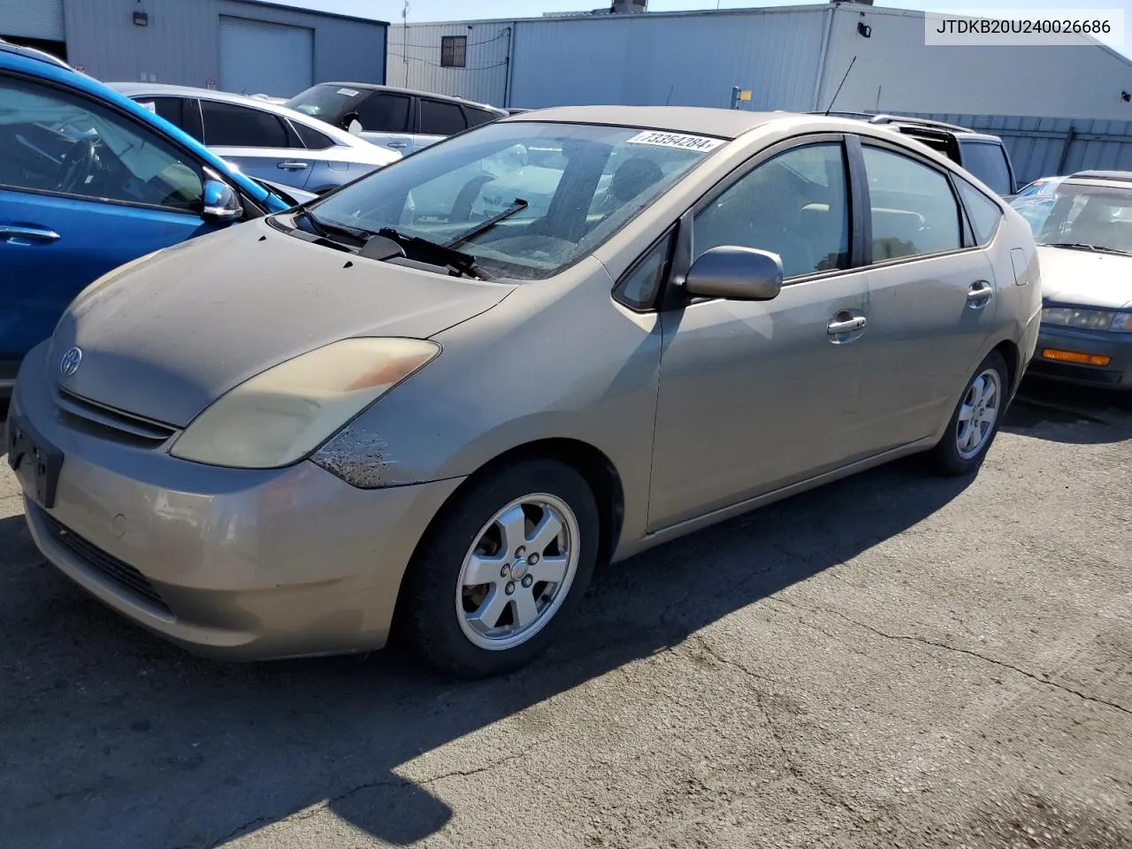 2004 Toyota Prius VIN: JTDKB20U240026686 Lot: 73354284