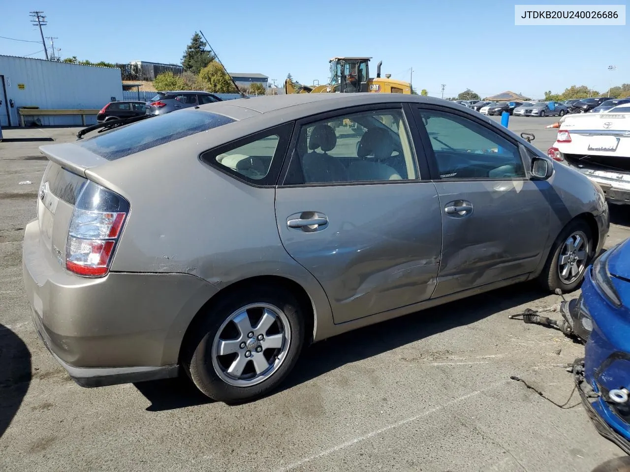 2004 Toyota Prius VIN: JTDKB20U240026686 Lot: 73354284