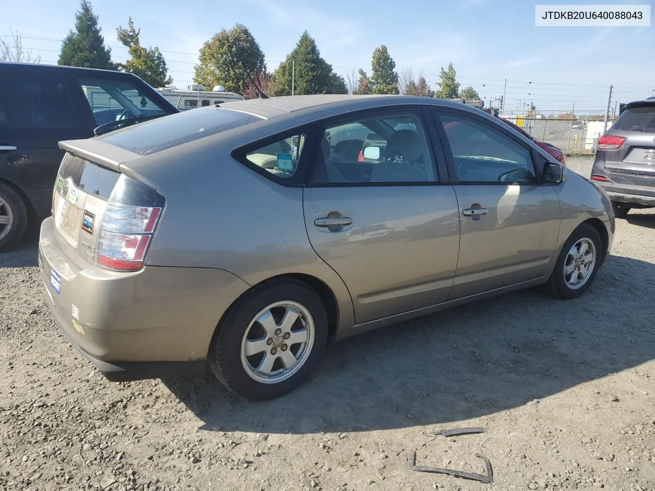 2004 Toyota Prius VIN: JTDKB20U640088043 Lot: 75322204