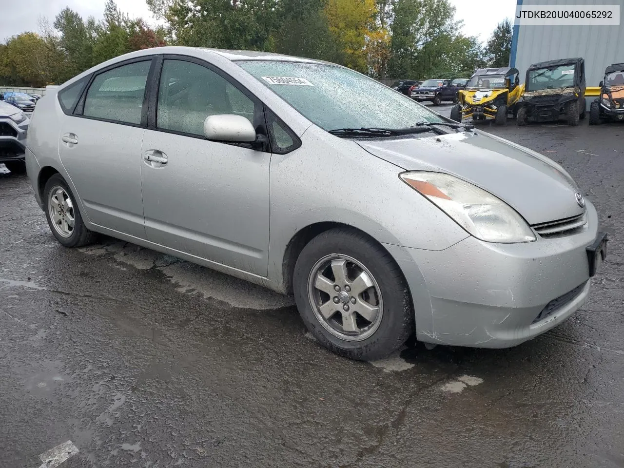 2004 Toyota Prius VIN: JTDKB20U040065292 Lot: 75604554