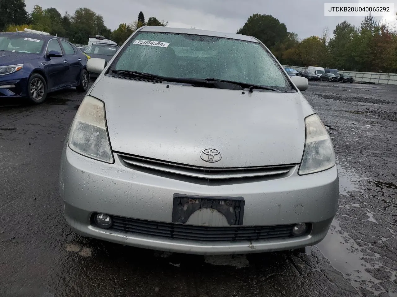 2004 Toyota Prius VIN: JTDKB20U040065292 Lot: 75604554