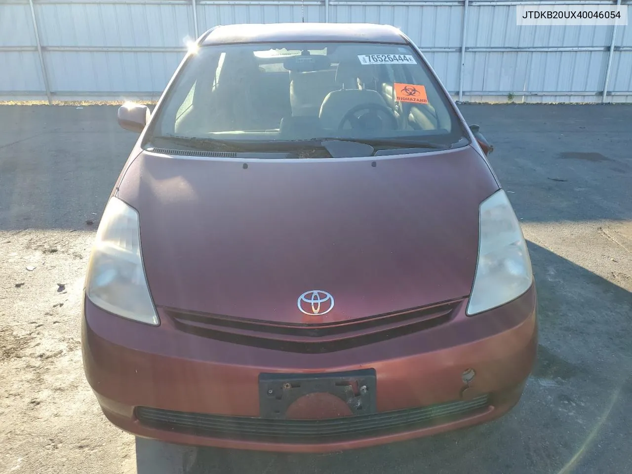 2004 Toyota Prius VIN: JTDKB20UX40046054 Lot: 76526444