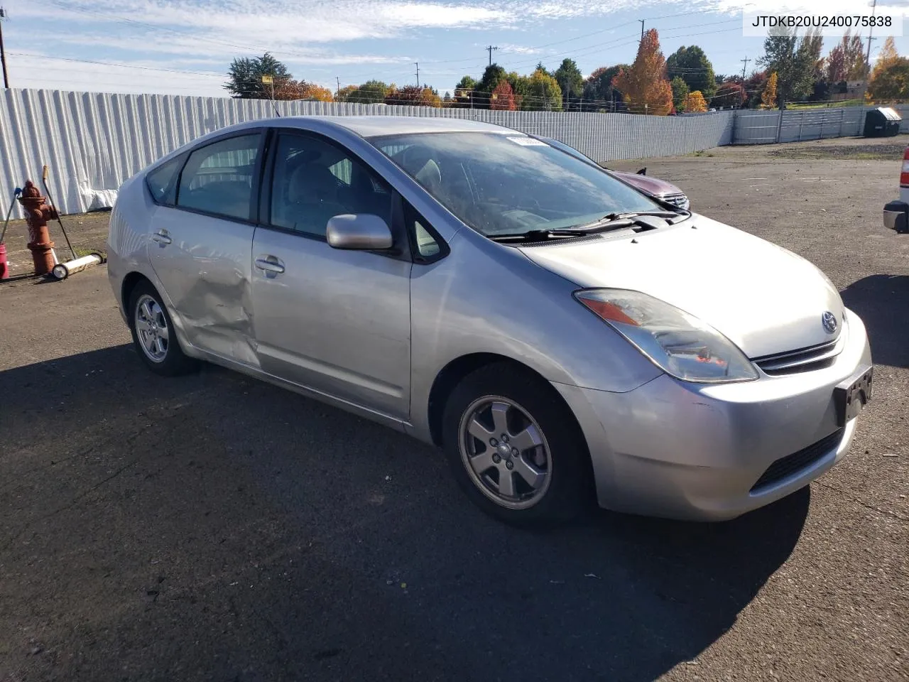 2004 Toyota Prius VIN: JTDKB20U240075838 Lot: 77006824