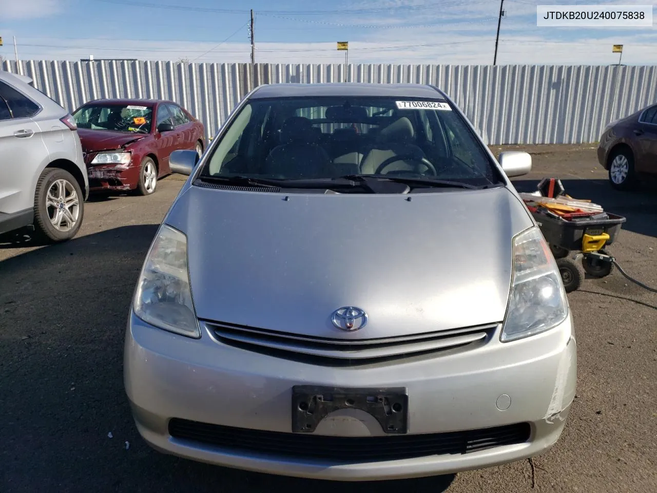 2004 Toyota Prius VIN: JTDKB20U240075838 Lot: 77006824