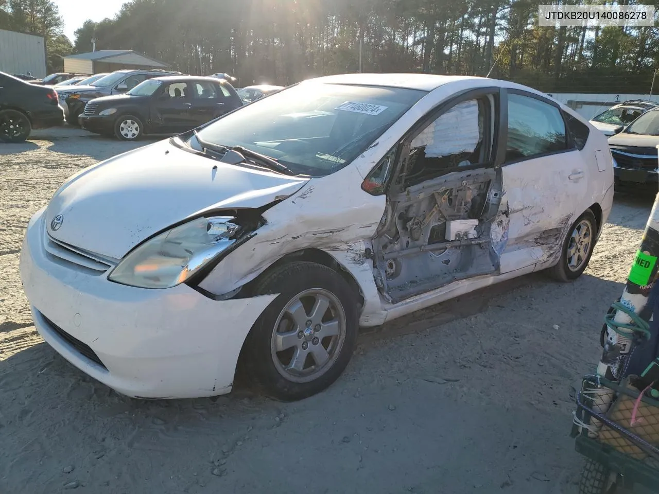 2004 Toyota Prius VIN: JTDKB20U140086278 Lot: 77460024