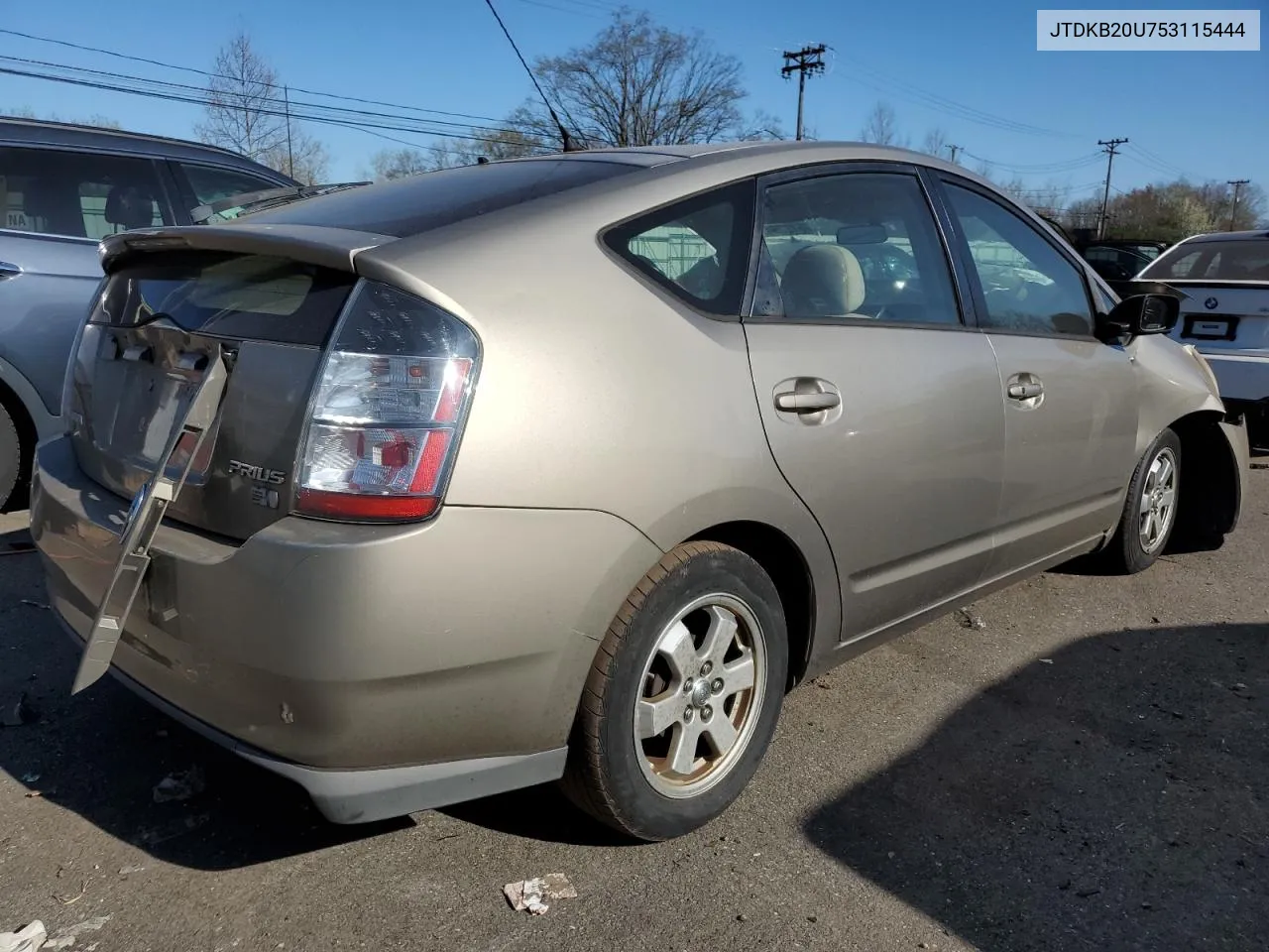 2005 Toyota Prius VIN: JTDKB20U753115444 Lot: 51236424