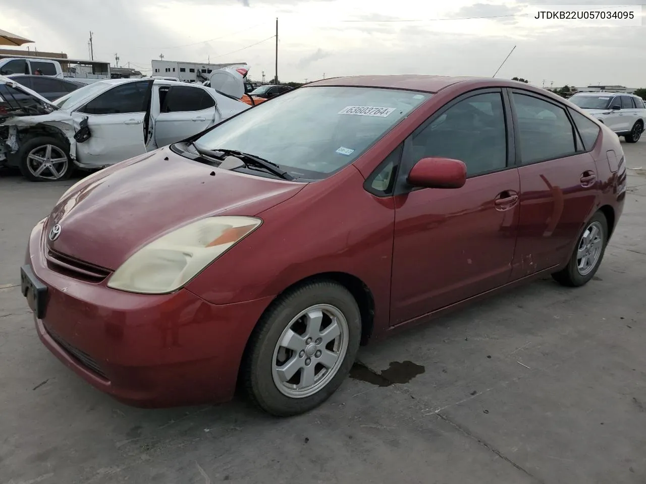 2005 Toyota Prius VIN: JTDKB22U057034095 Lot: 63603764