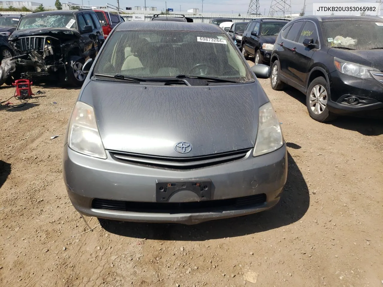 2005 Toyota Prius VIN: JTDKB20U353065982 Lot: 69873284