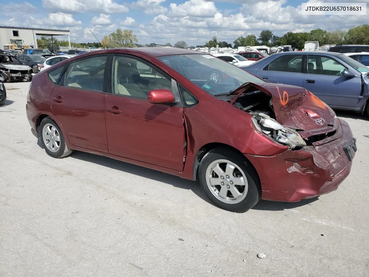 2005 Toyota Prius VIN: JTDKB22U657018631 Lot: 70512464