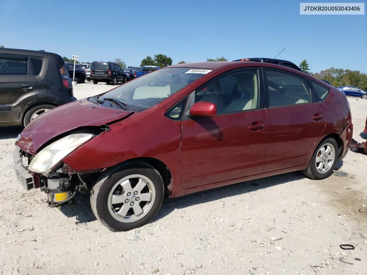 2005 Toyota Prius VIN: JTDKB20U053043406 Lot: 70664484