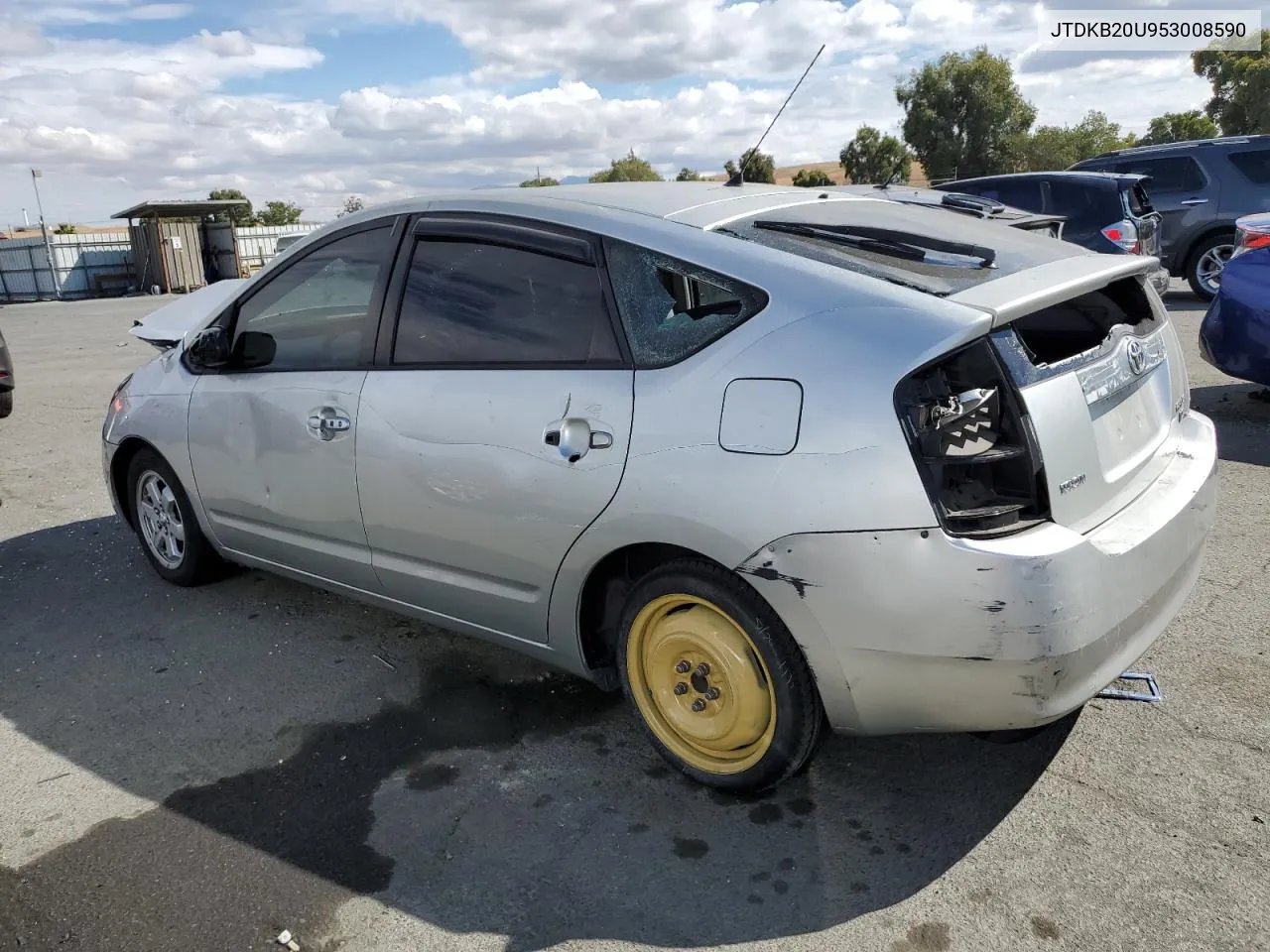 2005 Toyota Prius VIN: JTDKB20U953008590 Lot: 71000584