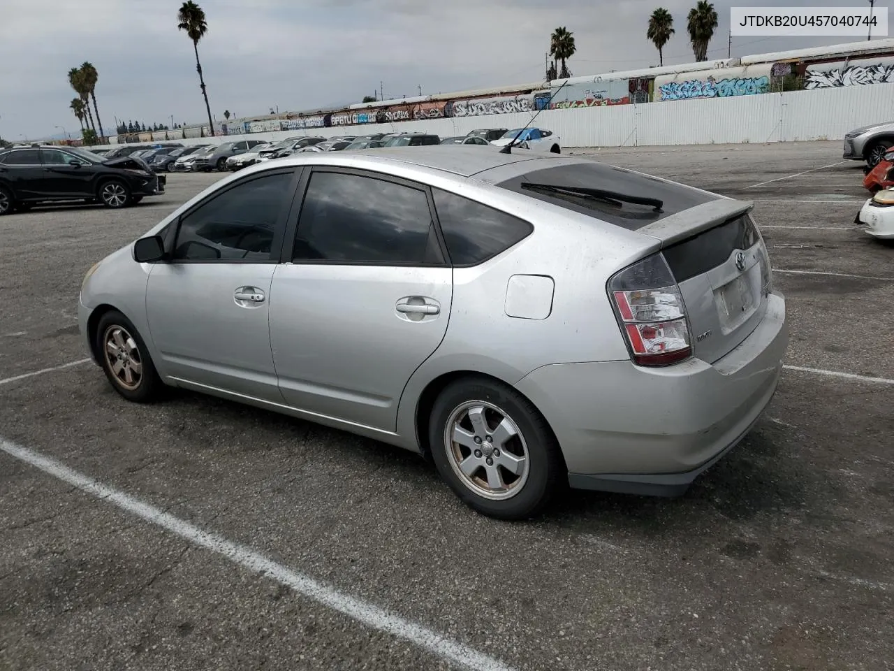 2005 Toyota Prius VIN: JTDKB20U457040744 Lot: 71259354