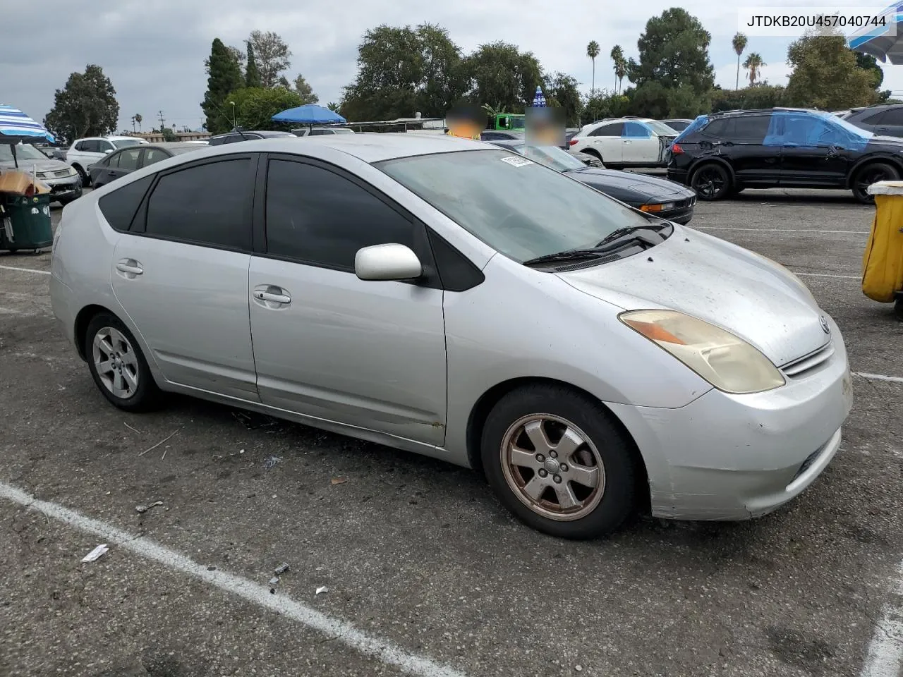 2005 Toyota Prius VIN: JTDKB20U457040744 Lot: 71259354