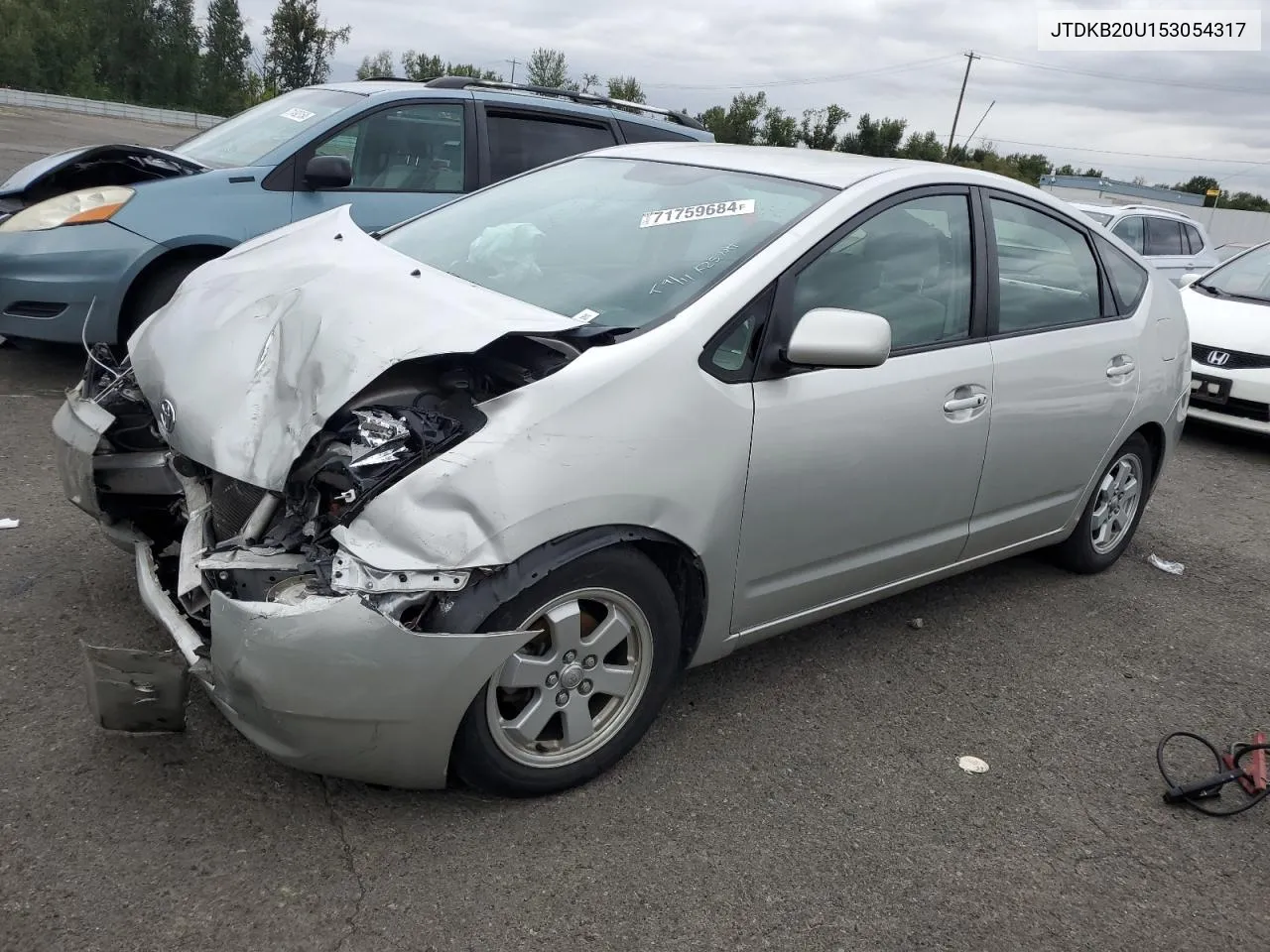 2005 Toyota Prius VIN: JTDKB20U153054317 Lot: 71759684