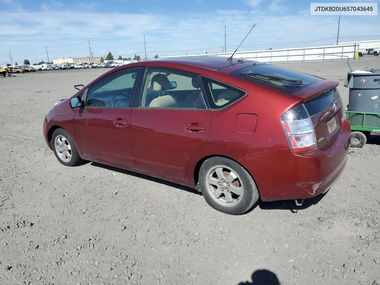 2005 Toyota Prius VIN: JTDKB20U657043645 Lot: 71925384