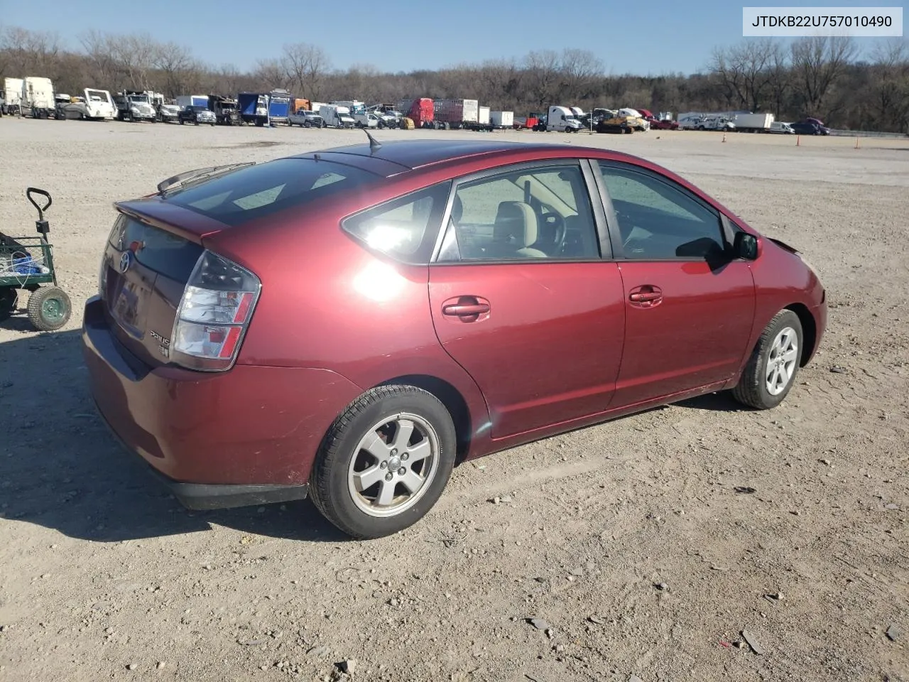 2005 Toyota Prius VIN: JTDKB22U757010490 Lot: 73309854