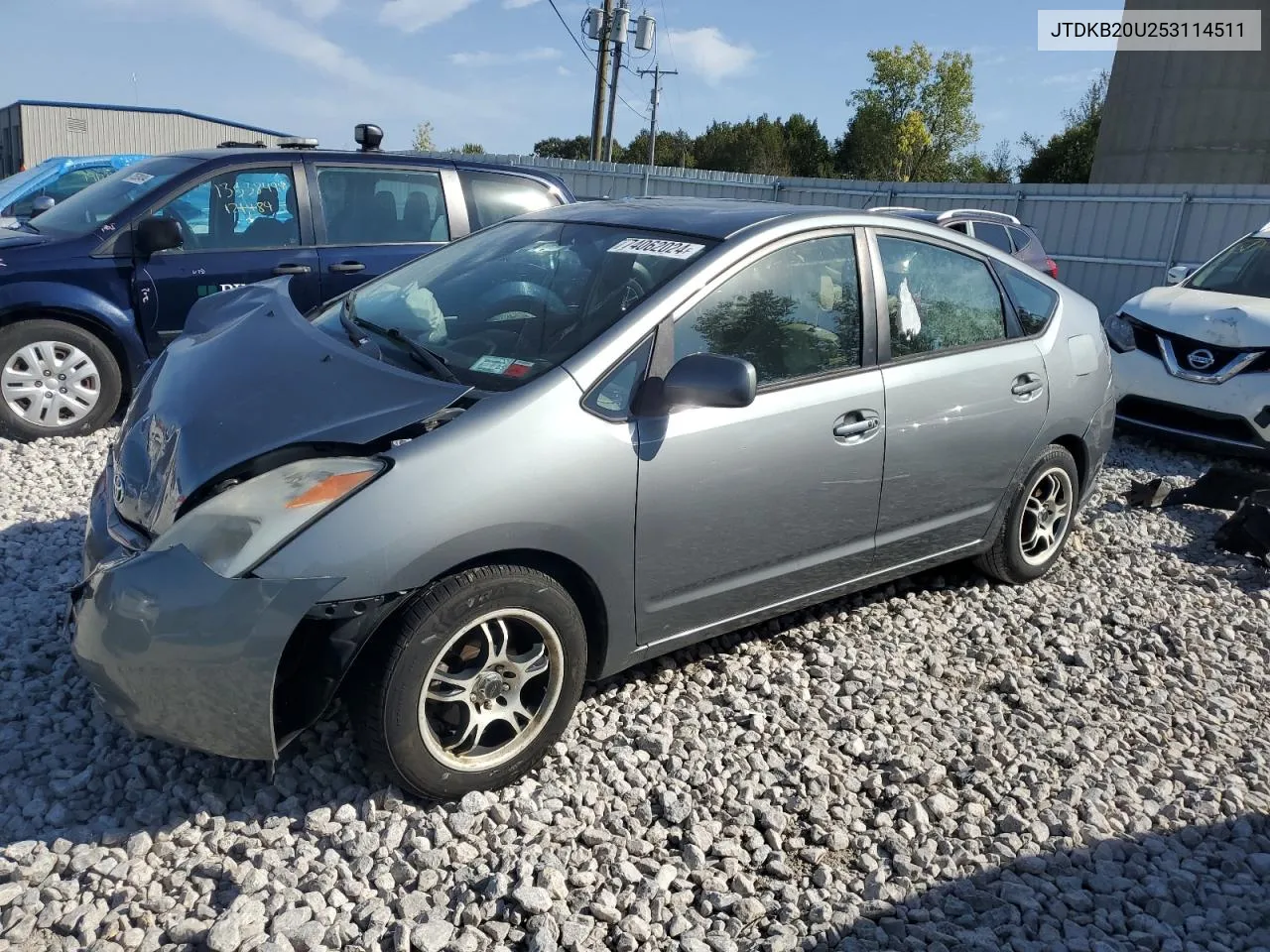 2005 Toyota Prius VIN: JTDKB20U253114511 Lot: 74062024