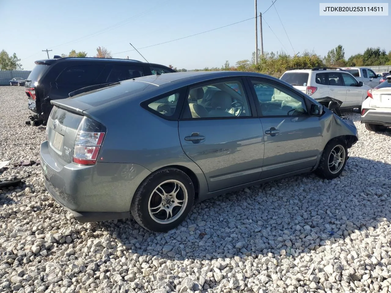 2005 Toyota Prius VIN: JTDKB20U253114511 Lot: 74062024