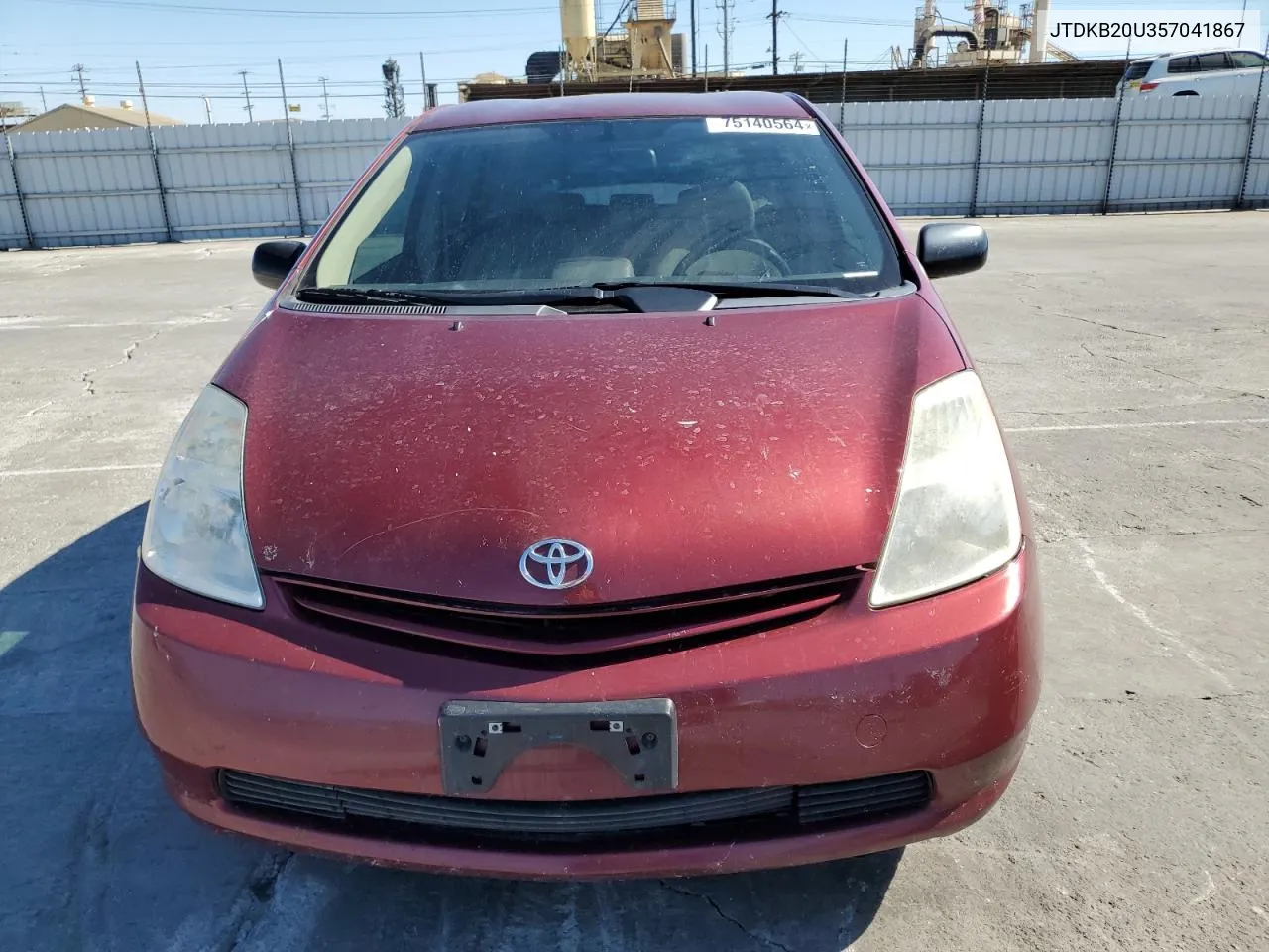 2005 Toyota Prius VIN: JTDKB20U357041867 Lot: 75140564