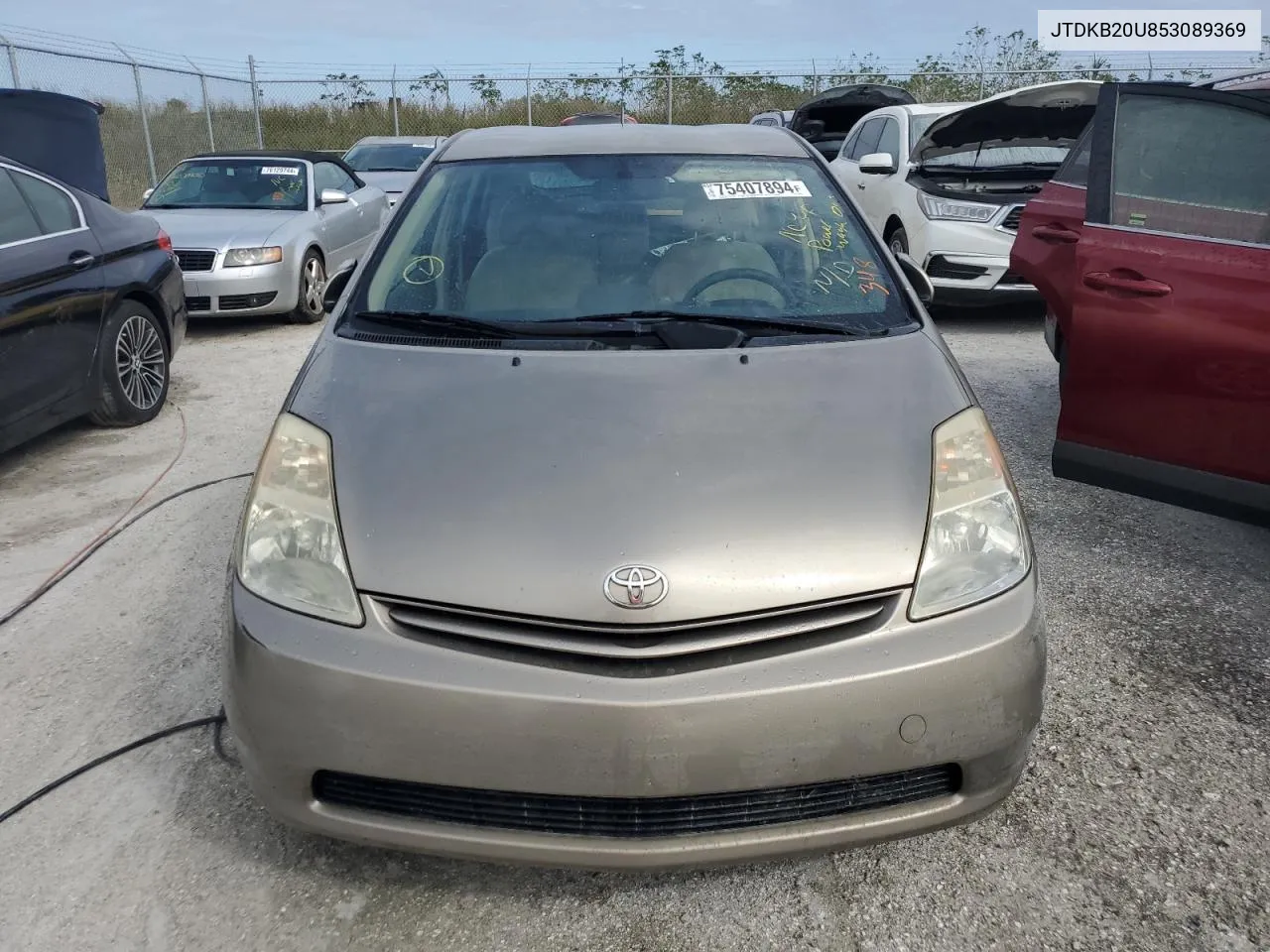 2005 Toyota Prius VIN: JTDKB20U853089369 Lot: 75407894