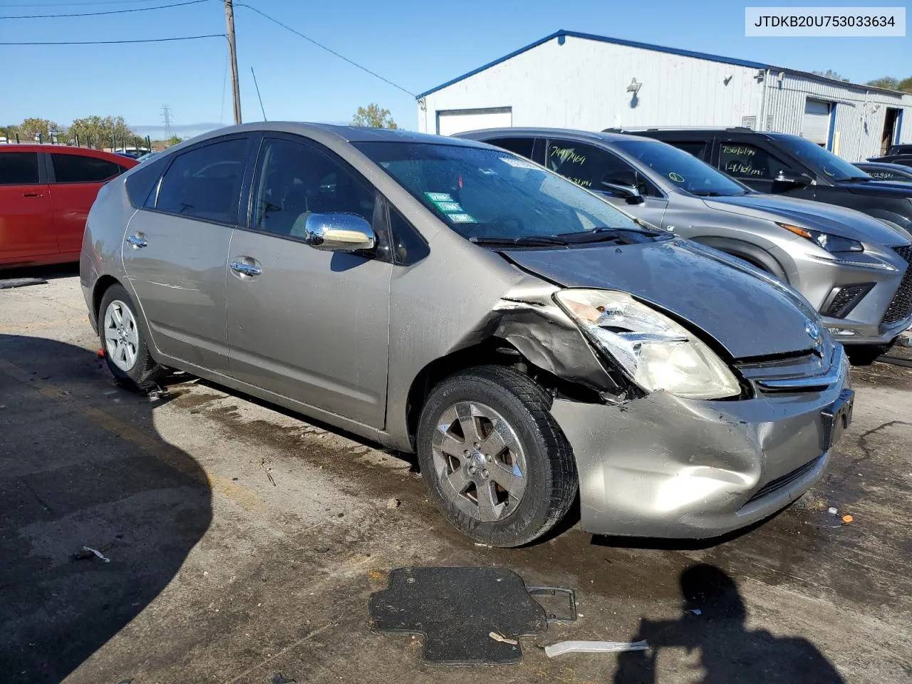 2005 Toyota Prius VIN: JTDKB20U753033634 Lot: 75772084