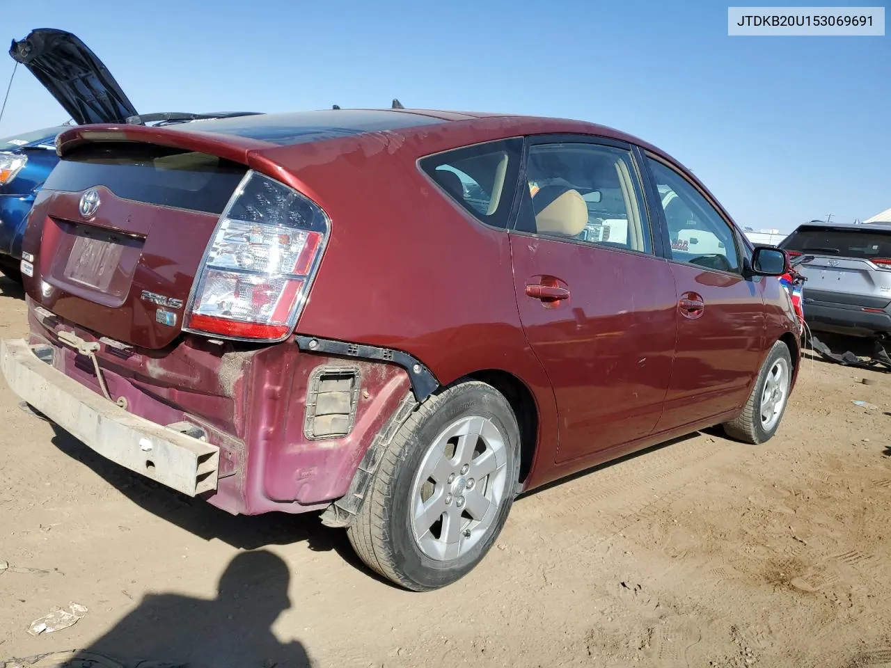 2005 Toyota Prius VIN: JTDKB20U153069691 Lot: 75865544