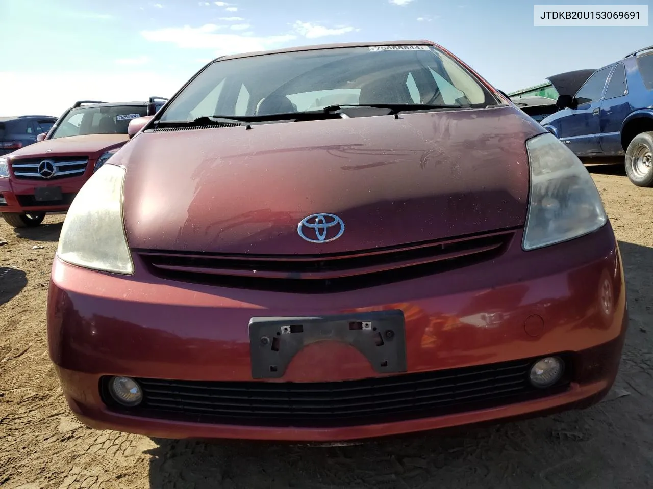 2005 Toyota Prius VIN: JTDKB20U153069691 Lot: 75865544