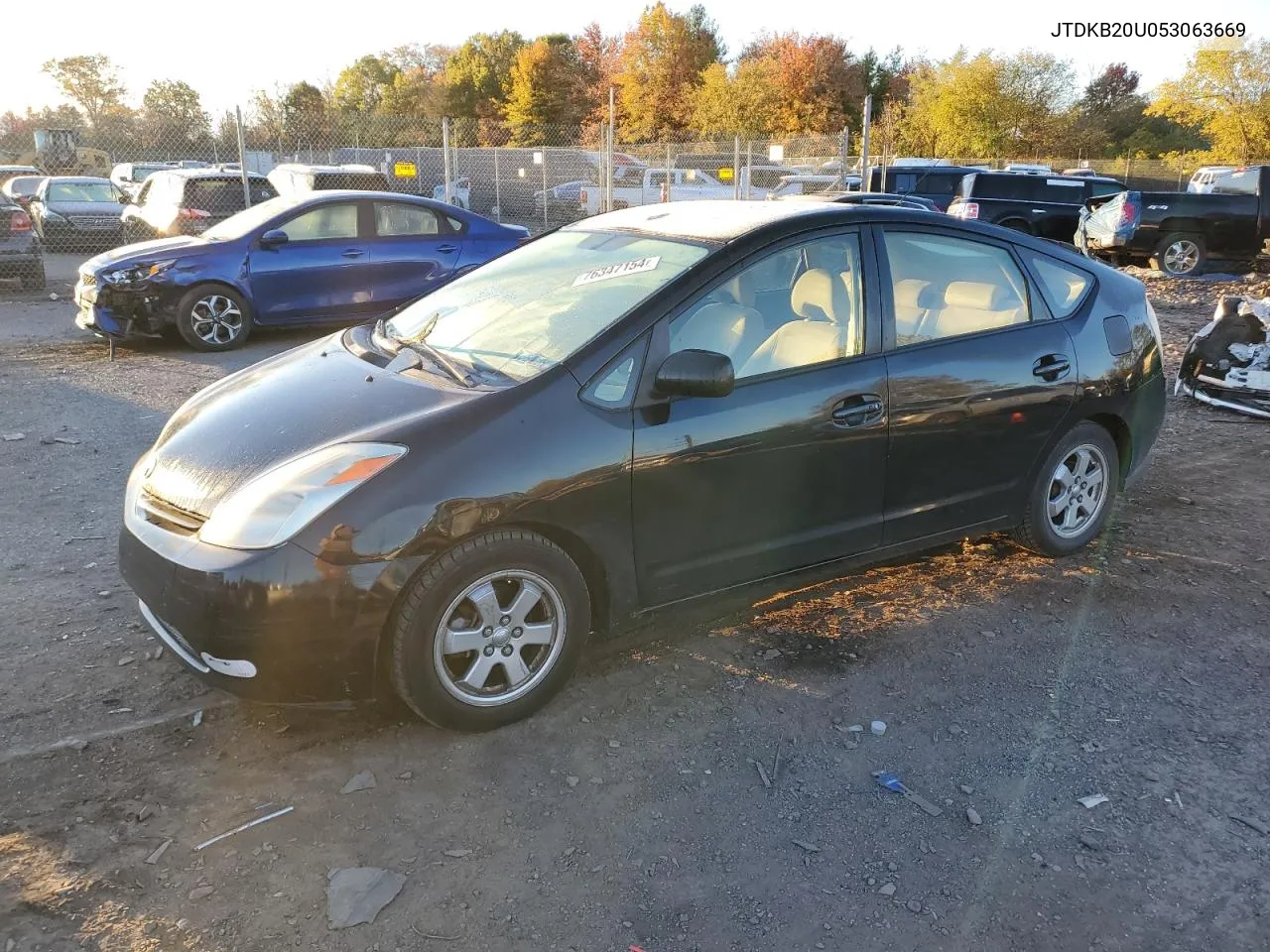 2005 Toyota Prius VIN: JTDKB20U053063669 Lot: 76347154