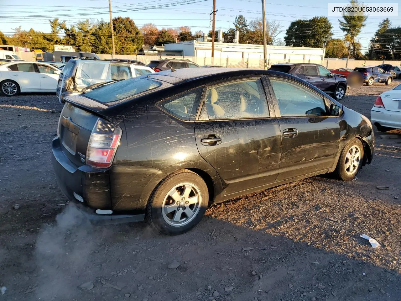 2005 Toyota Prius VIN: JTDKB20U053063669 Lot: 76347154