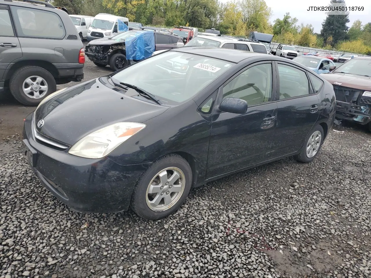 2005 Toyota Prius VIN: JTDKB20U450118769 Lot: 76835214