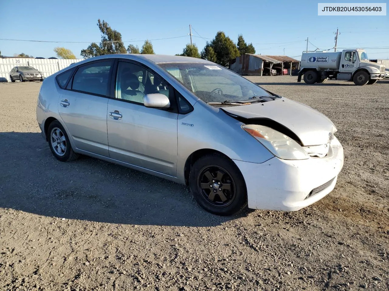 2005 Toyota Prius VIN: JTDKB20U453056403 Lot: 77202294