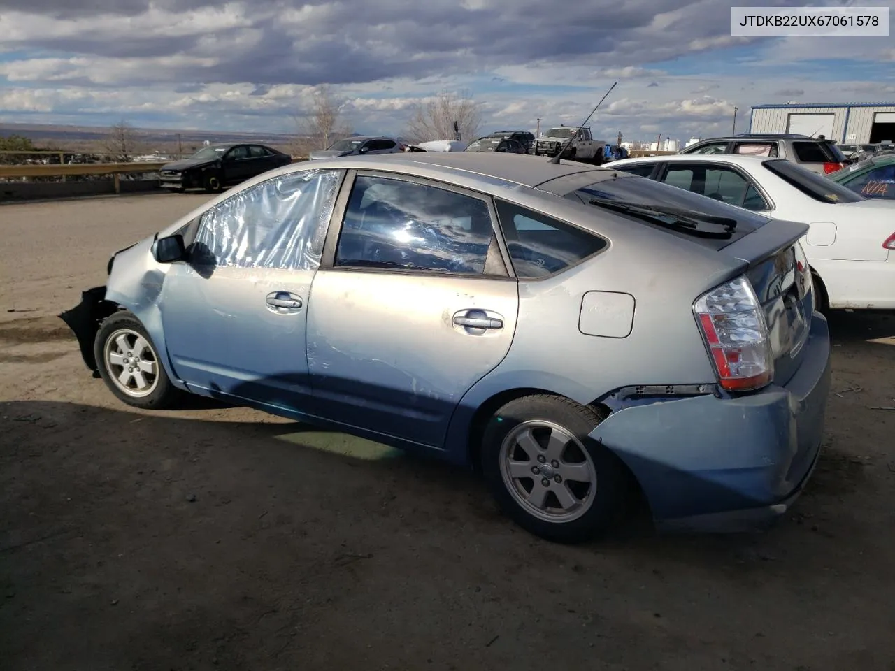 2006 Toyota Prius VIN: JTDKB22UX67061578 Lot: 39770834