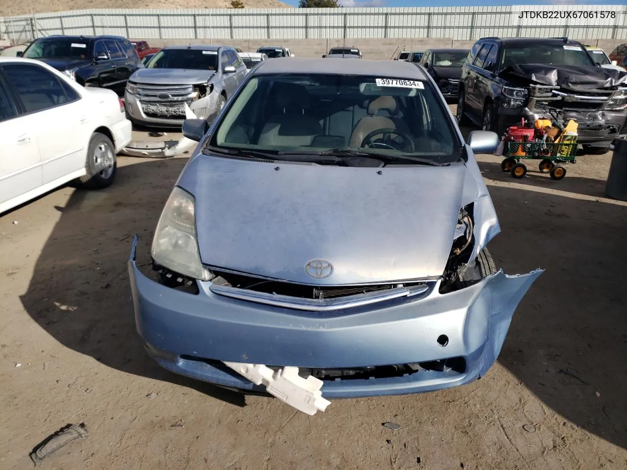 2006 Toyota Prius VIN: JTDKB22UX67061578 Lot: 39770834