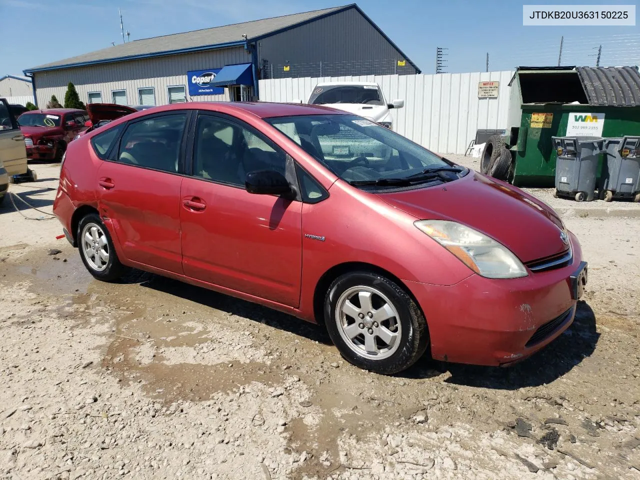 2006 Toyota Prius VIN: JTDKB20U363150225 Lot: 57763844