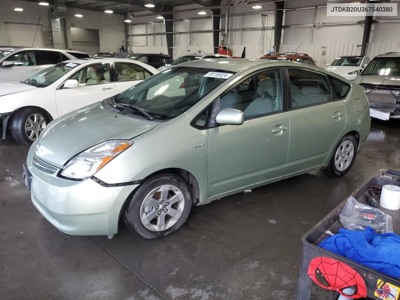 2006 Toyota Prius VIN: JTDKB20U367540380 Lot: 59159024