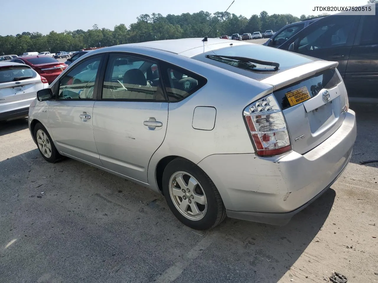 2006 Toyota Prius VIN: JTDKB20UX67520515 Lot: 59994664